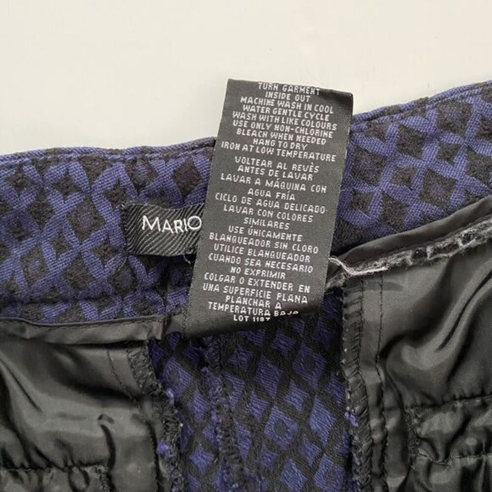 Mario Serrani Italy Pants Womens Sz 10 Blue/Black Stretch Pockets Skinny 27" Ins - Picture 7 of 10